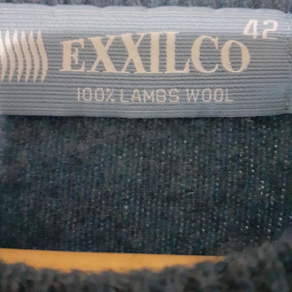 Argyle LAMBSWOOL round Neck L/Sleeve Sweater 42,with Measurements - Picture 3 of 3